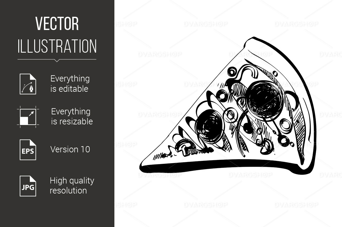 Sketch of Food - Vector Image