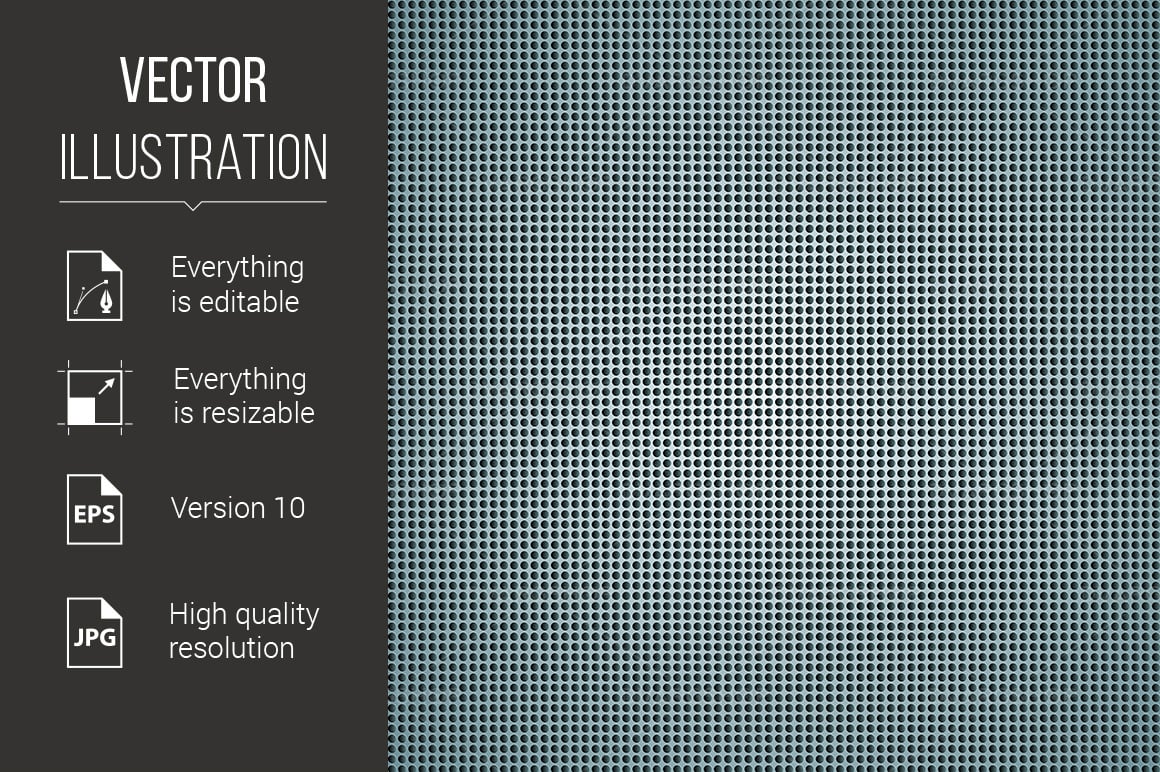 Perforated Blue Leather - Vector Image