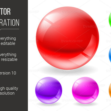 Glossy Spheres Vectors Templates 117522