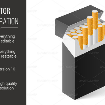 Black Cigarettes Vectors Templates 117529