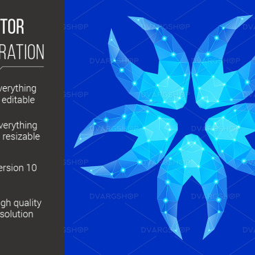 Geometric Blue Vectors Templates 117538