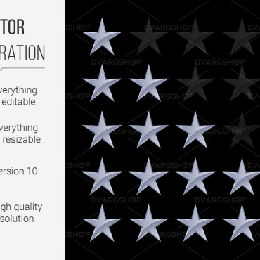 Black Stars Vectors Templates 117539