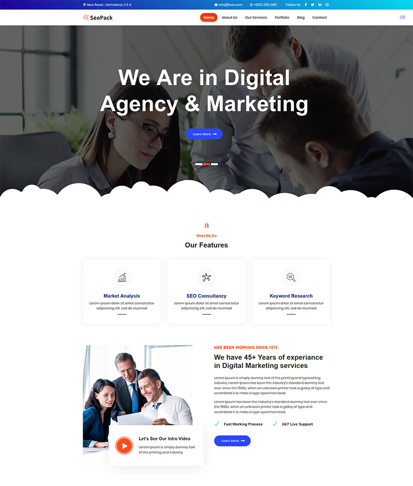 SeoPack Landing Page Template