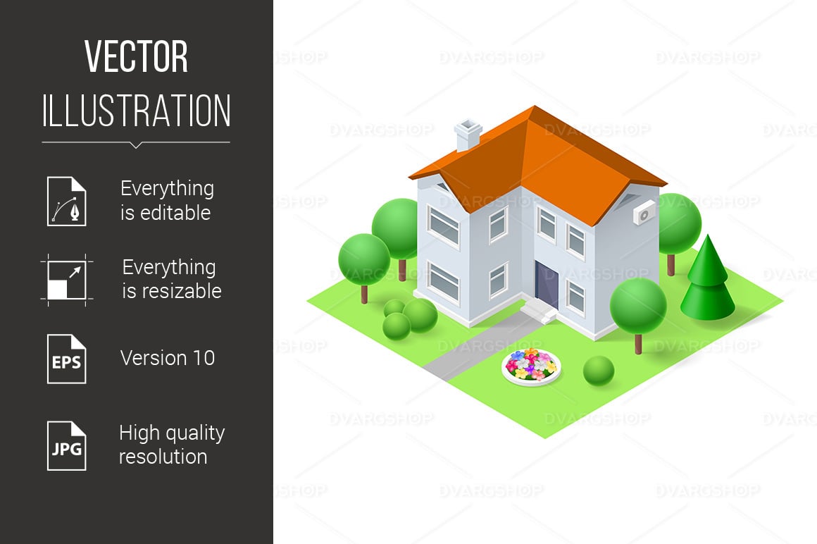 Isometric Home - Vector Image