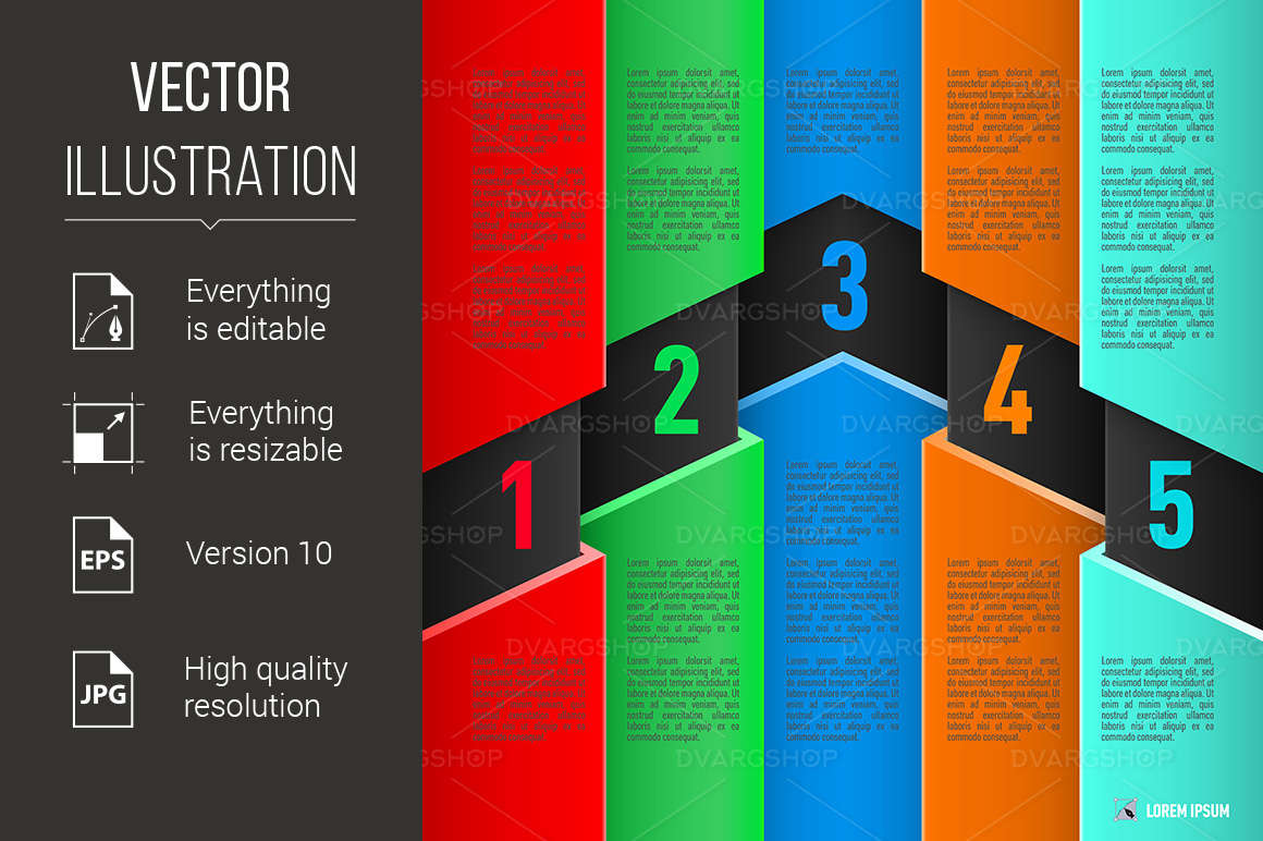 Paper style infographics - Vector Image