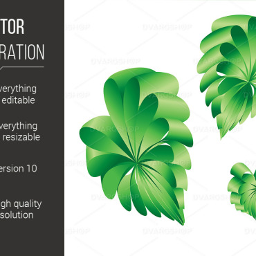 Green Hearts Vectors Templates 117627