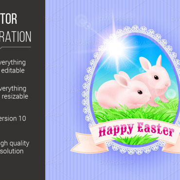 Easter Greeting Vectors Templates 117629