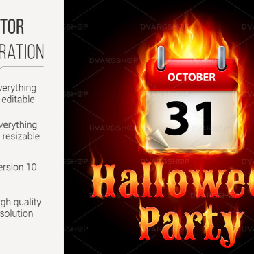 October Party Vectors Templates 117631