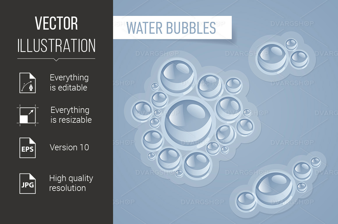 Bubbles for drink - Vector Image