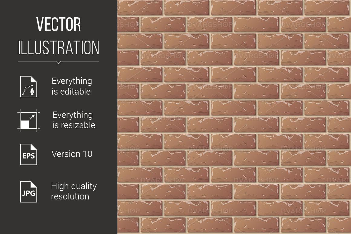 Brick Wall - Vector Image