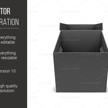 Boxes Black Vectors Templates 117646