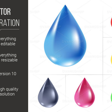 Drops Set Vectors Templates 117651