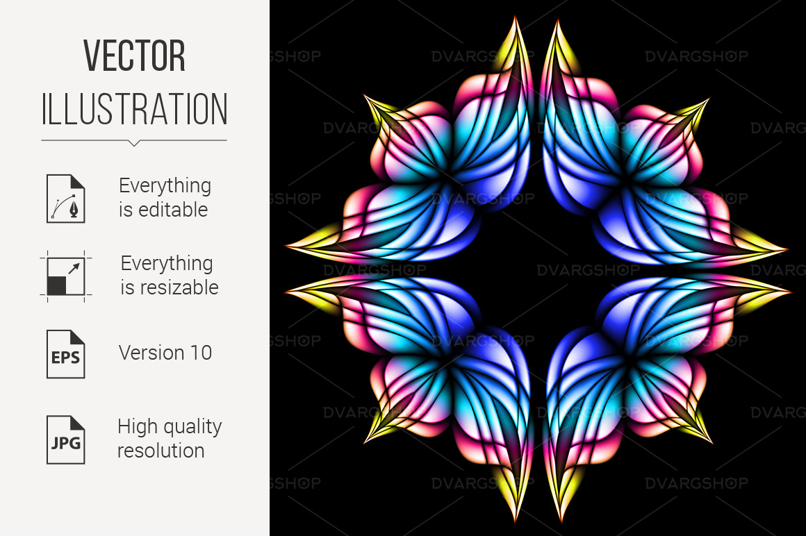 Abstract Glowing Background - Vector Image