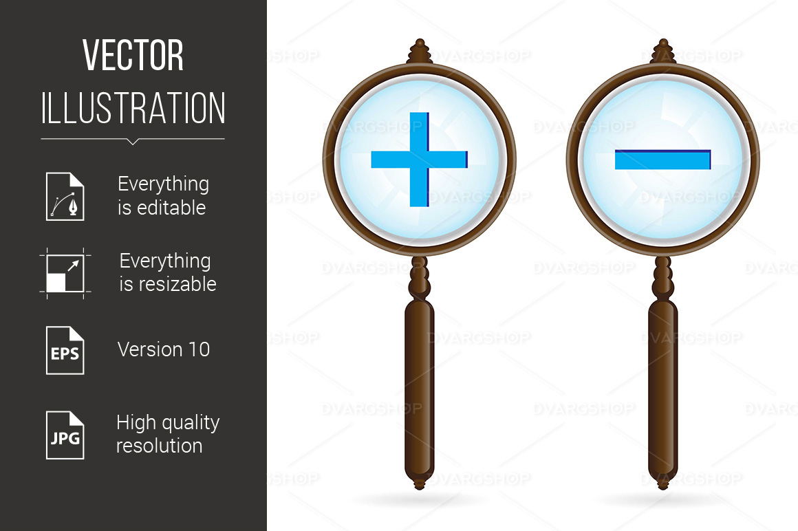 Magnifying glass - Vector Image