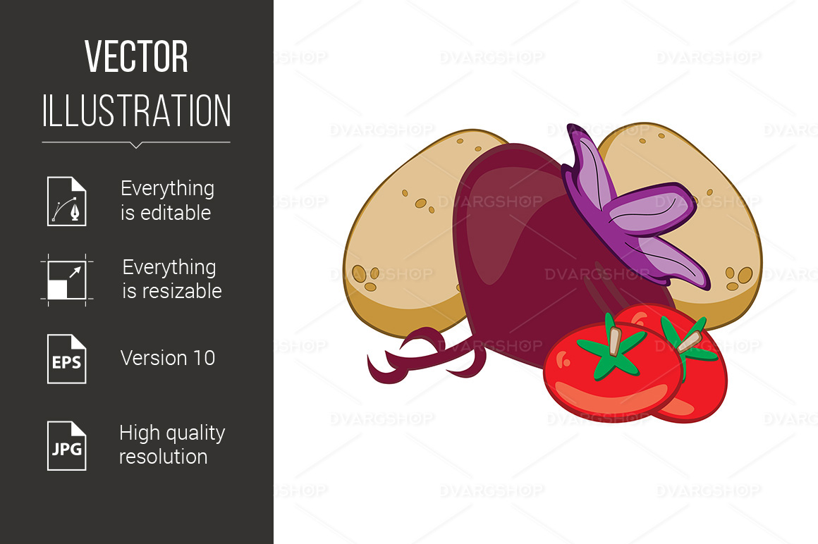 Fresh vegetables - Vector Image