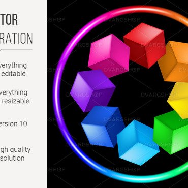 Illustration Cubes Vectors Templates 117673