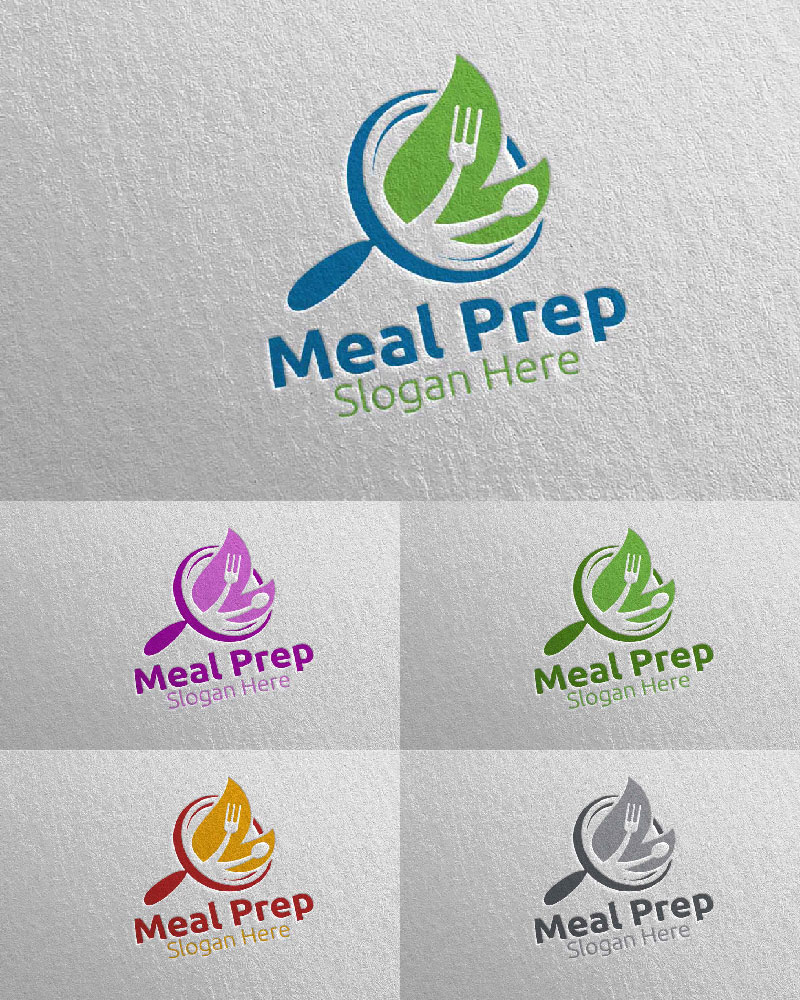 Find Meal Prep Healthy Food 25 Logo Template
