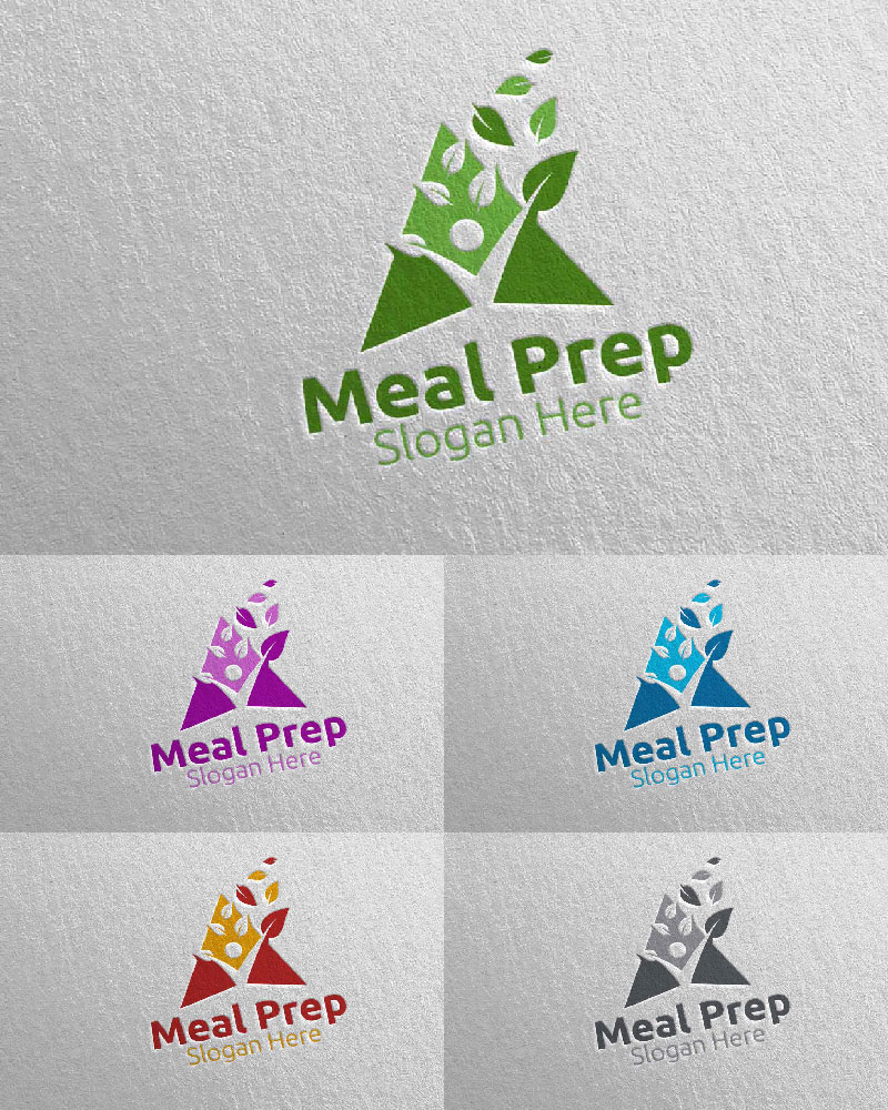 Eco Meal Prep Healthy Food 19 Logo Template