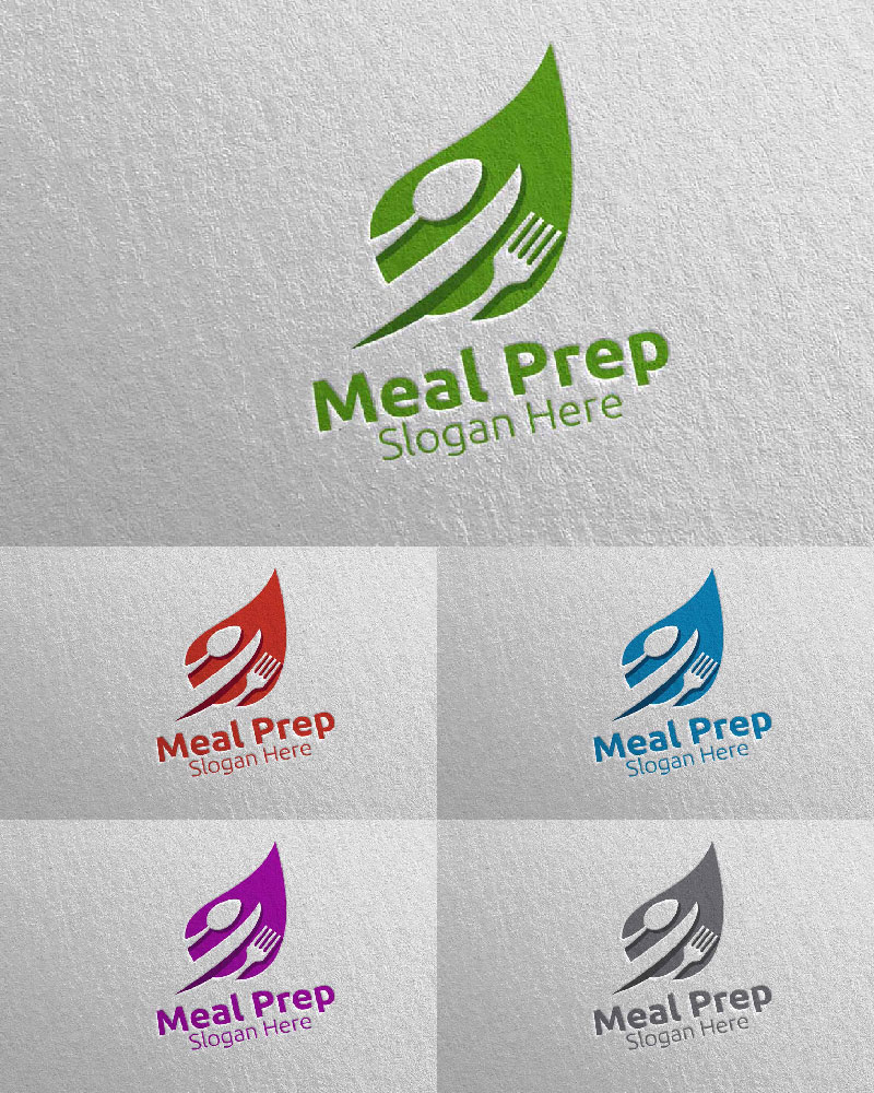 Eco Meal Prep Healthy Food 16 Logo Template