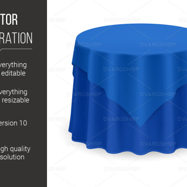 Round Tablecloth Vectors Templates 117750