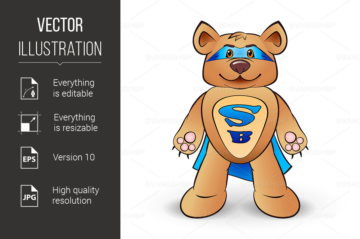 Super Bear - Vector Image