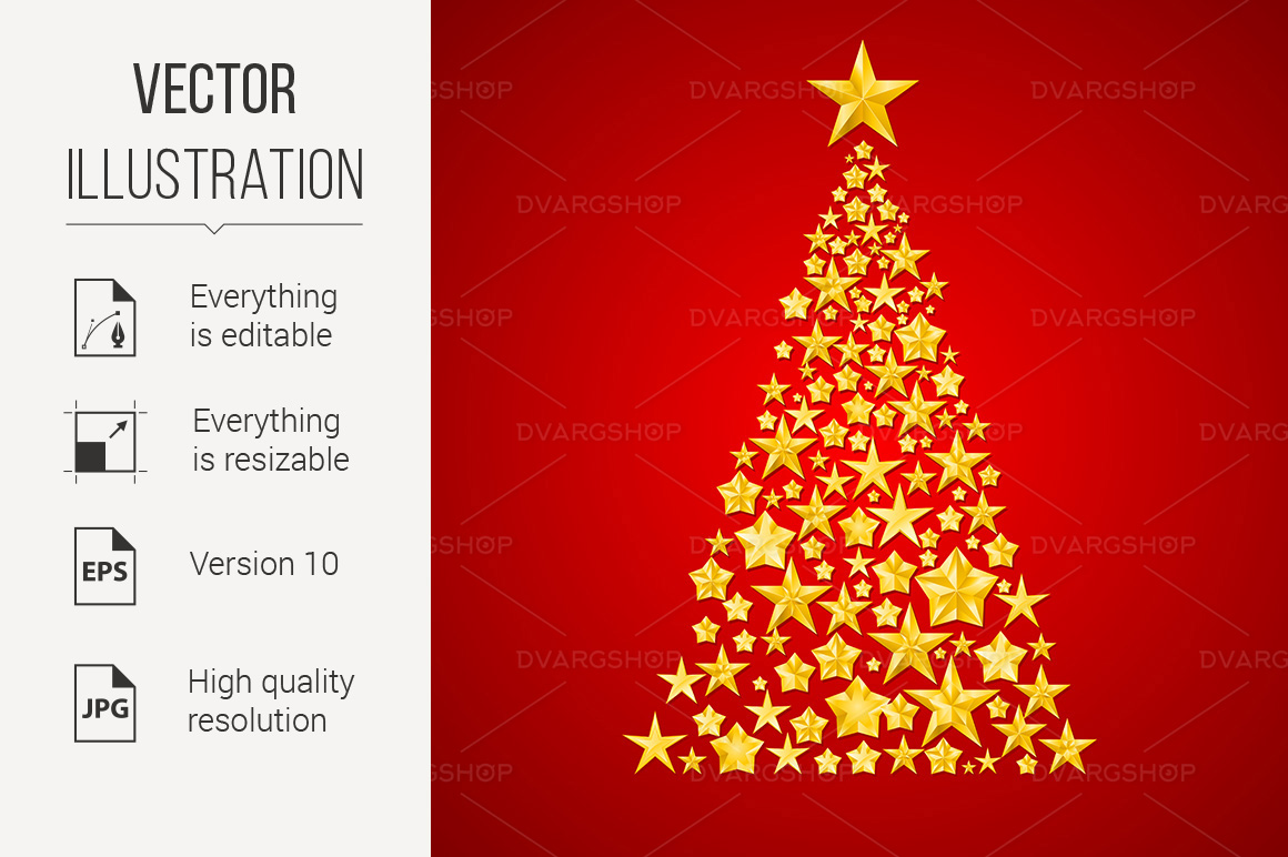 Christmas  Tree - Vector Image