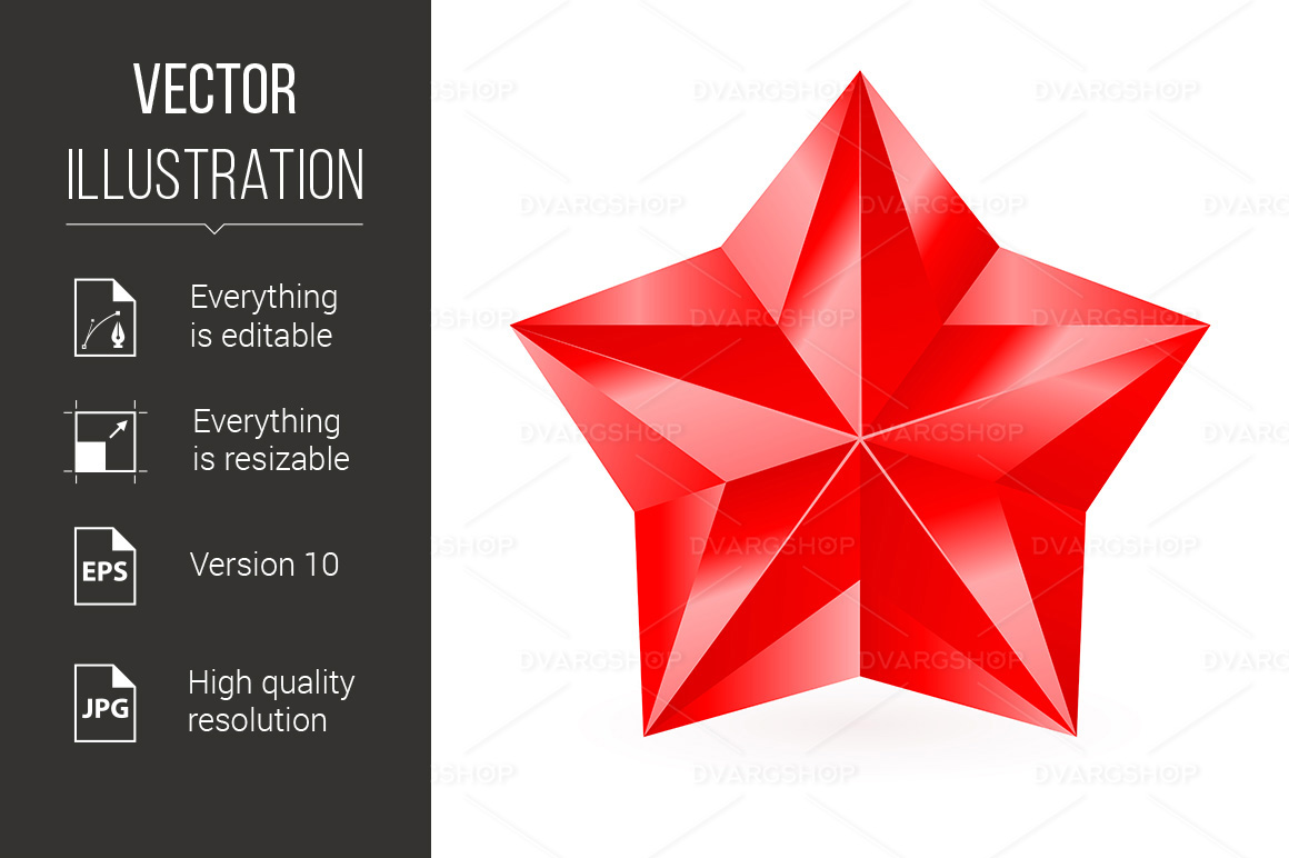 Red Star - Vector Image