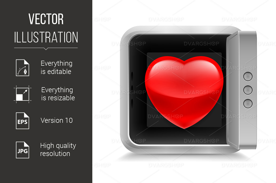 Heart in Safe - Vector Image