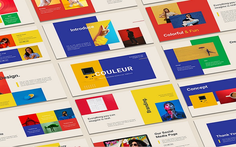 Couleur - Colorful Peresentation PowerPoint template
