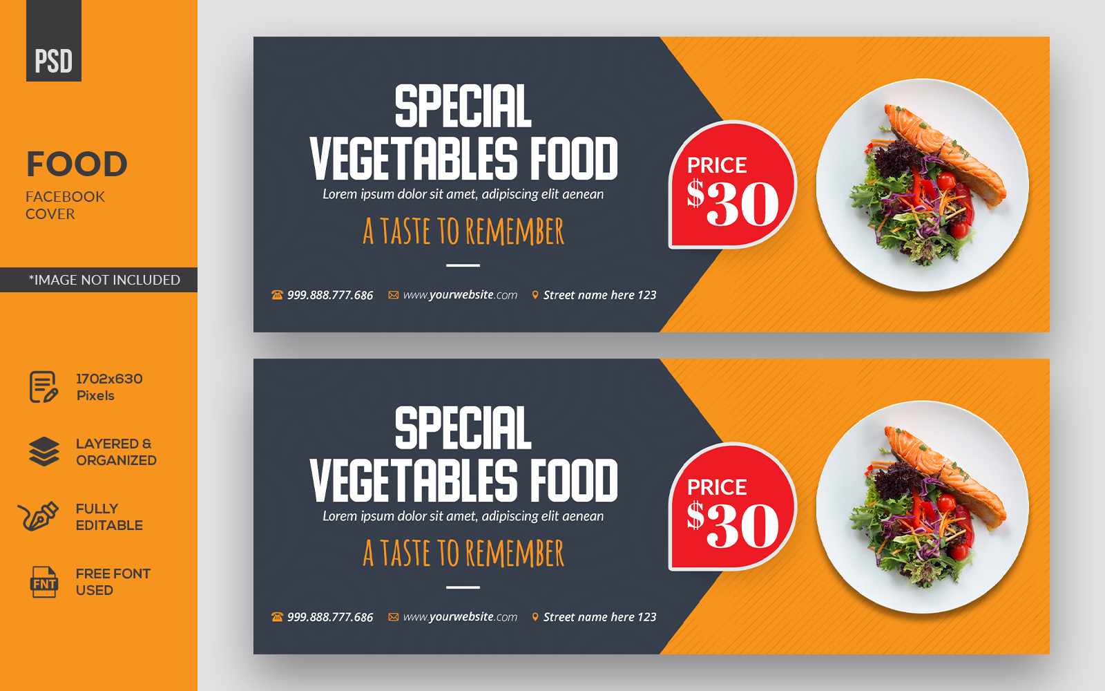 Food Facebook Cover - Corporate Identity Template