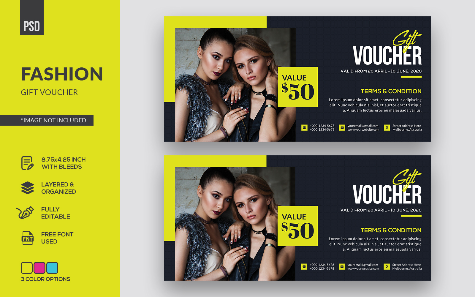 Fashion Gift Voucher - Corporate Identity Template