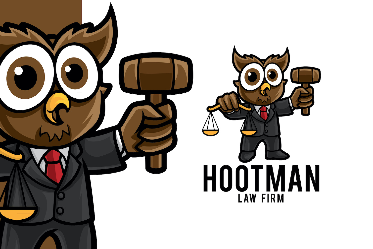 Owl Lawyer Firm Logo Template