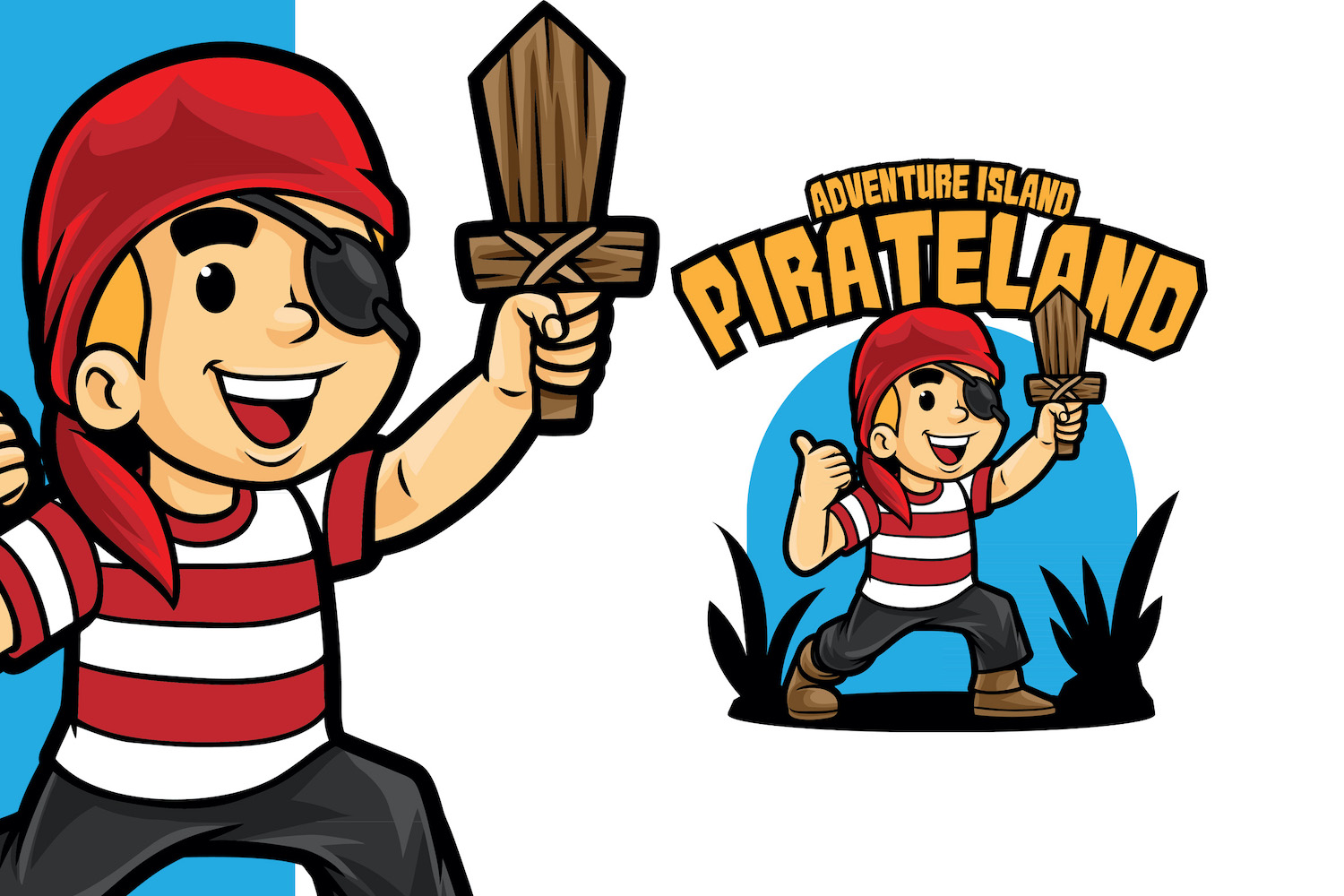 Pirate Land Adventure Logo Template