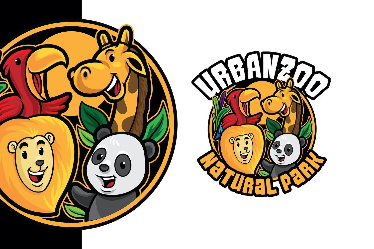 Zoo Mascot Logo Template