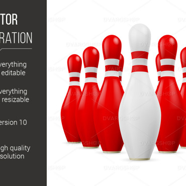 Triangle Bowling Vectors Templates 117957