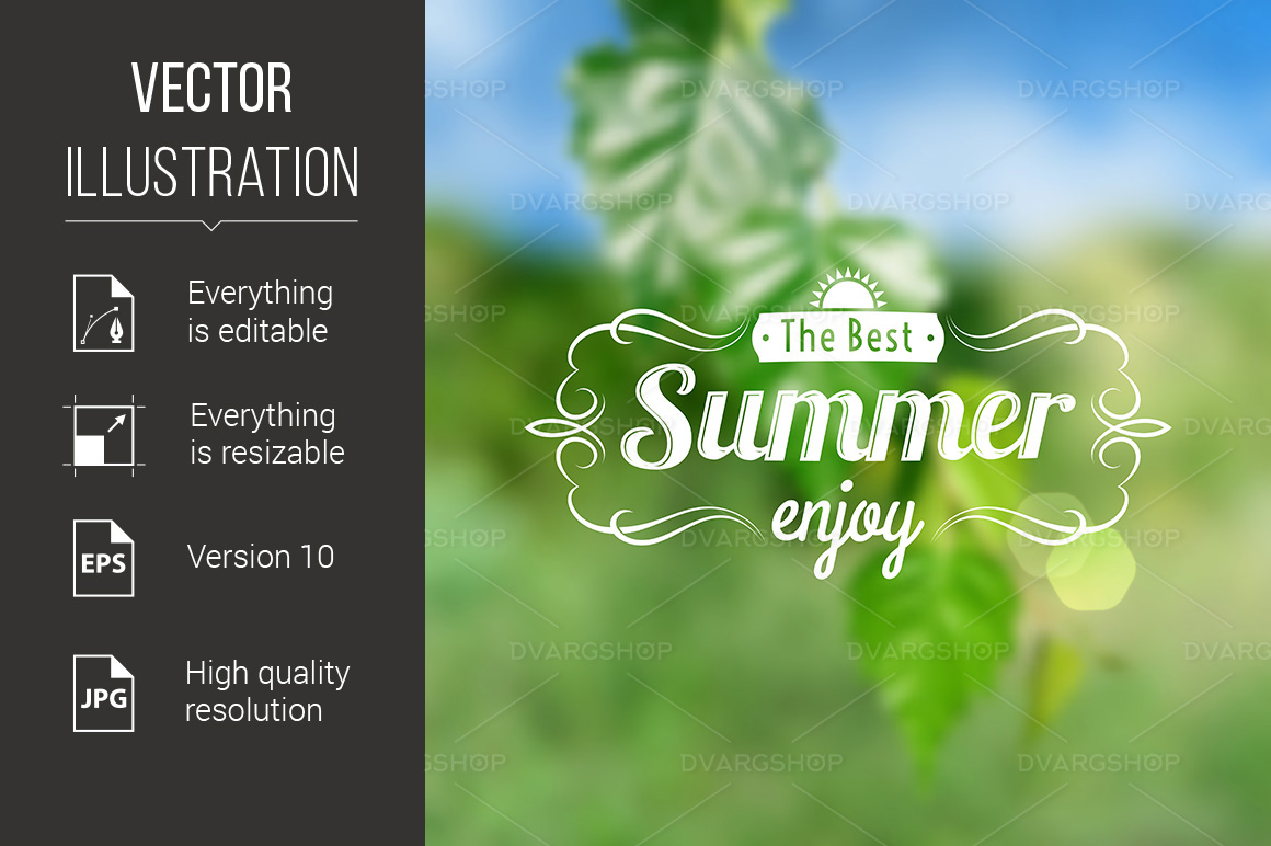 Summer Postcard - Vector Image