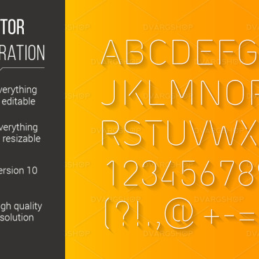 Shadow Font Vectors Templates 117974