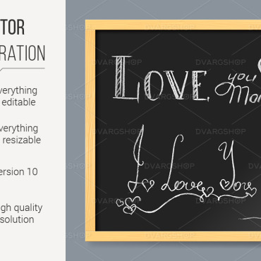 Chalk Card Vectors Templates 117982