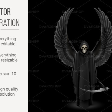 Death Black Vectors Templates 117987