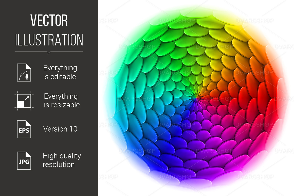 Illustration of Roof Tile Pattern - Vector Image