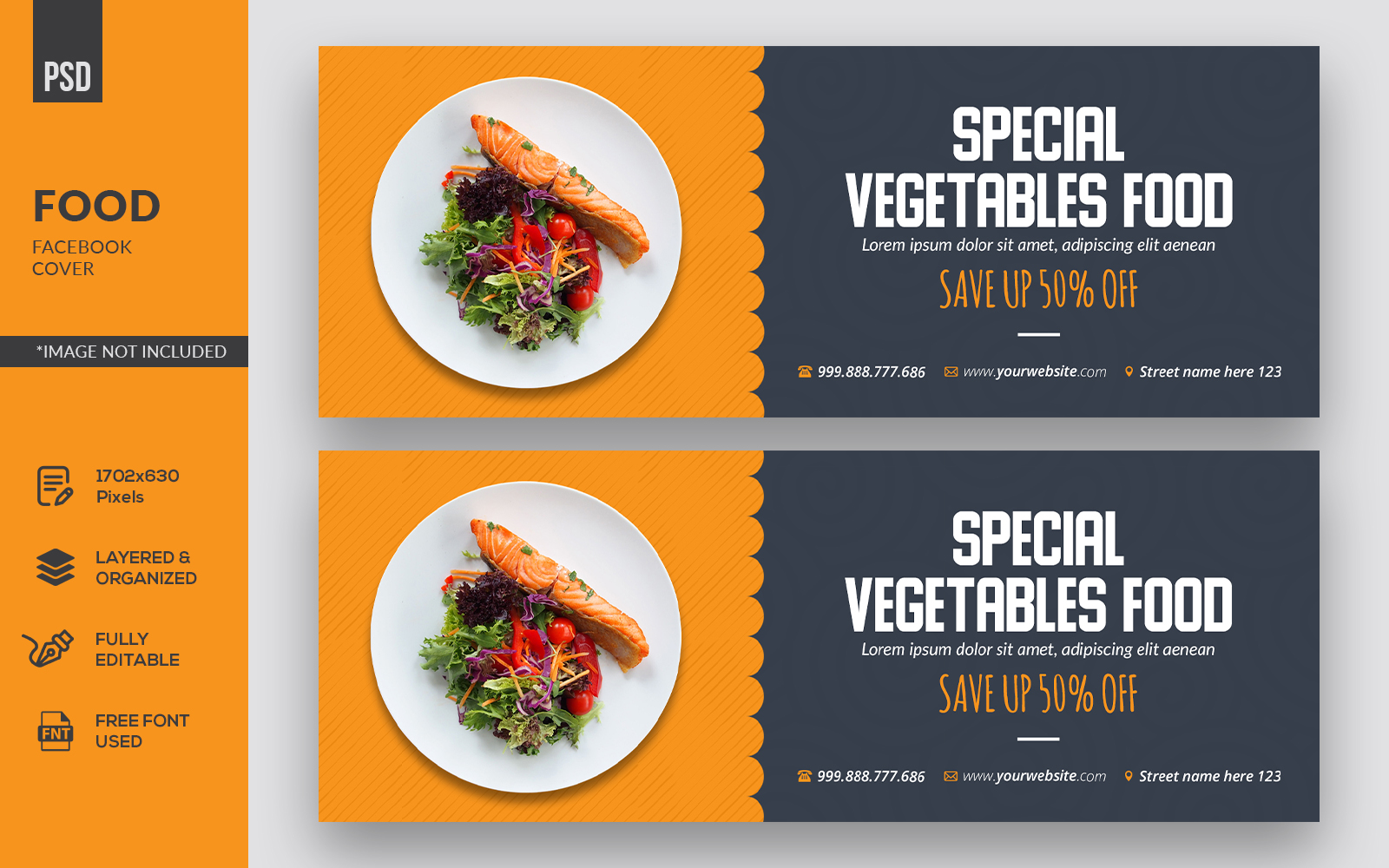 Food Facebook Cover - Corporate Identity Template