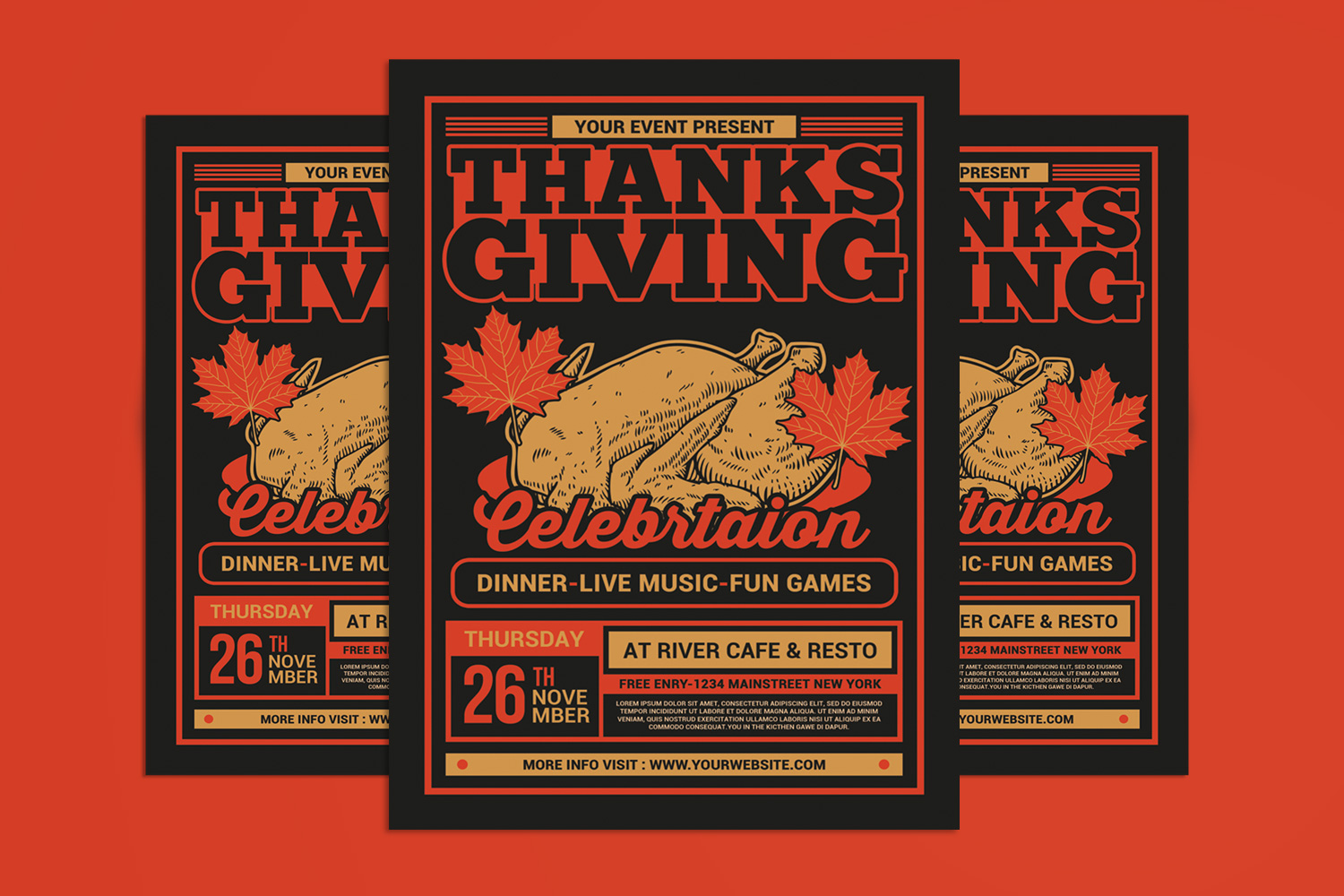 Thanksgiving Dinner Flyer - Corporate Identity Template