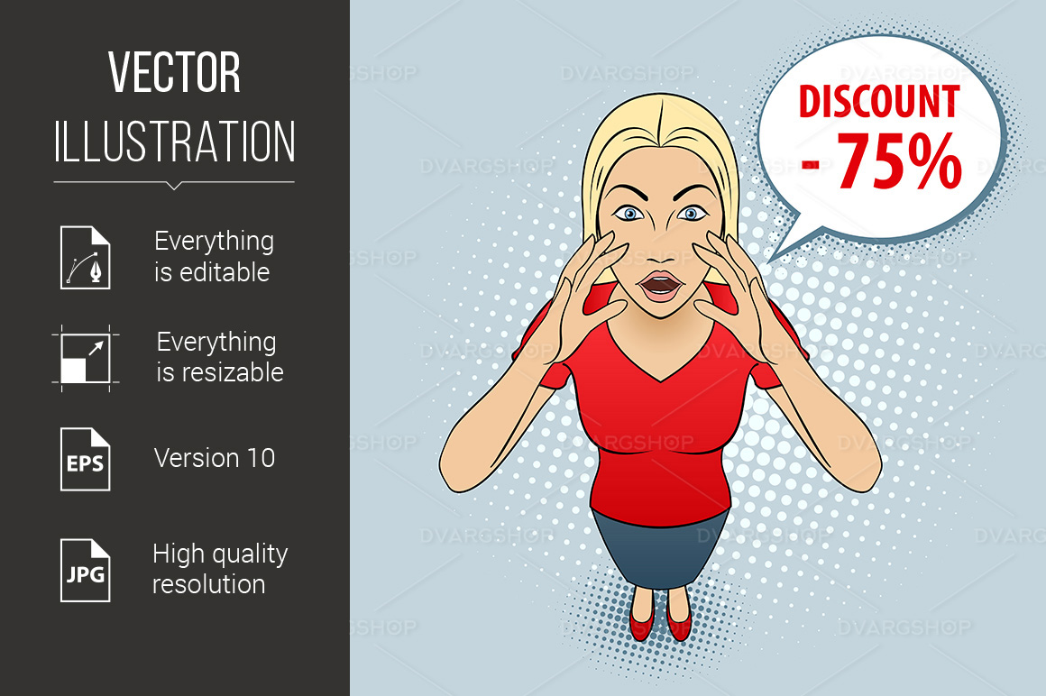 Woman Gesturing - Vector Image