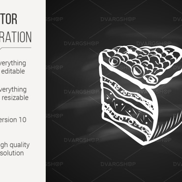 Blackboard Cake Vectors Templates 118098