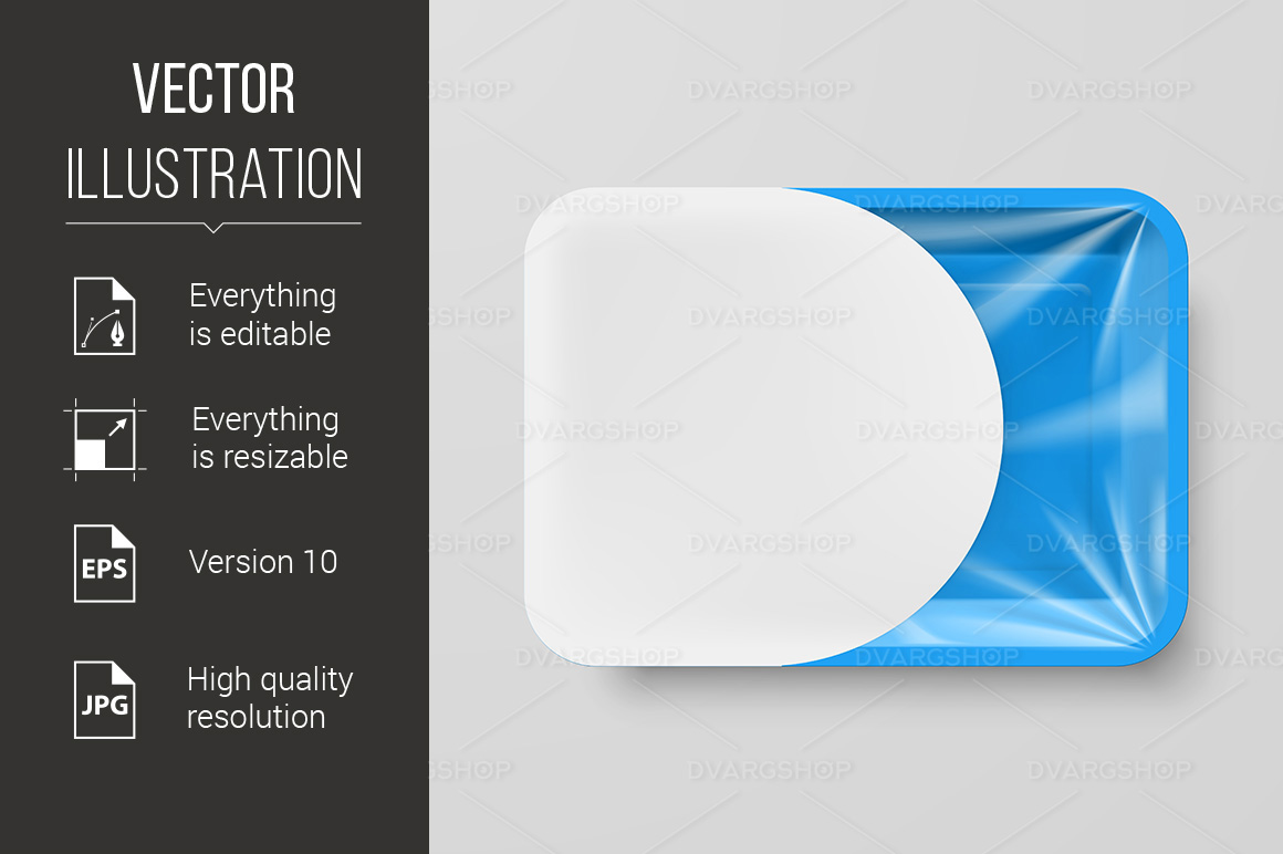 Plastic Food Container - Vector Image