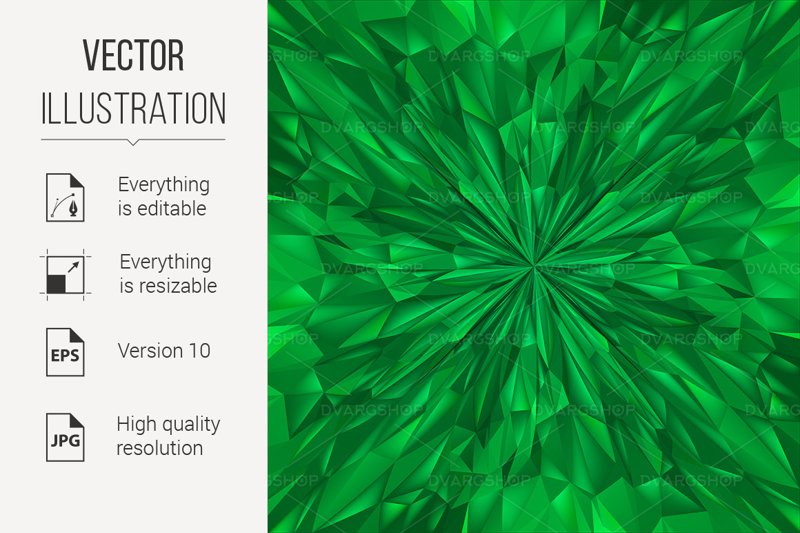 Abstract Green Composition - Vector Image