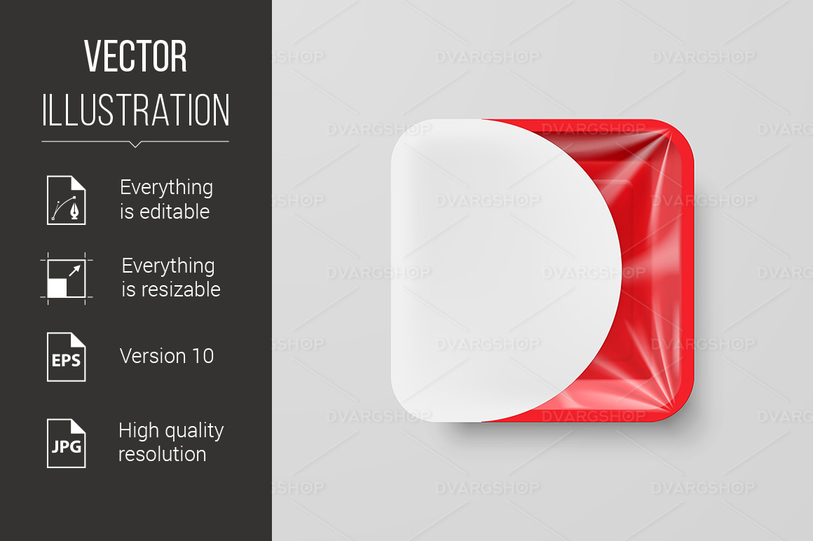 Plastic Food Container - Vector Image