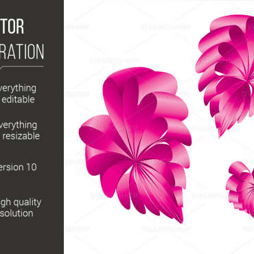 Pink Hearts Vectors Templates 118230