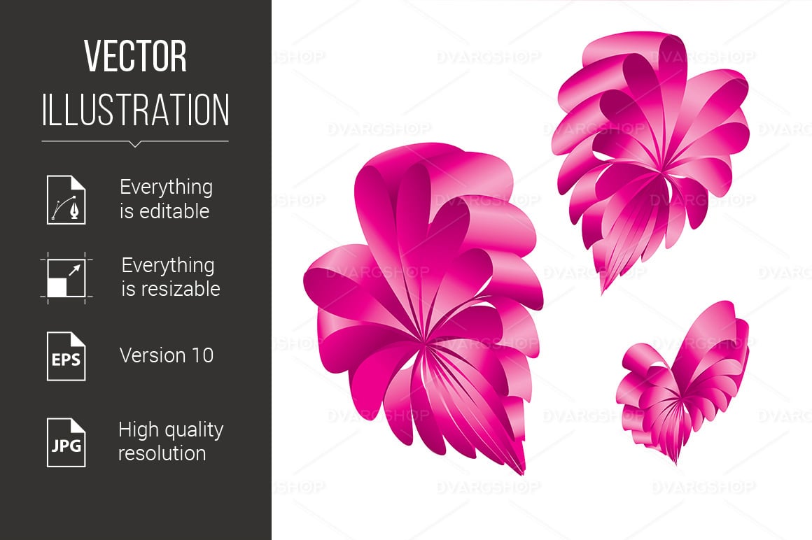 Shape of a Hearts - Vector Image