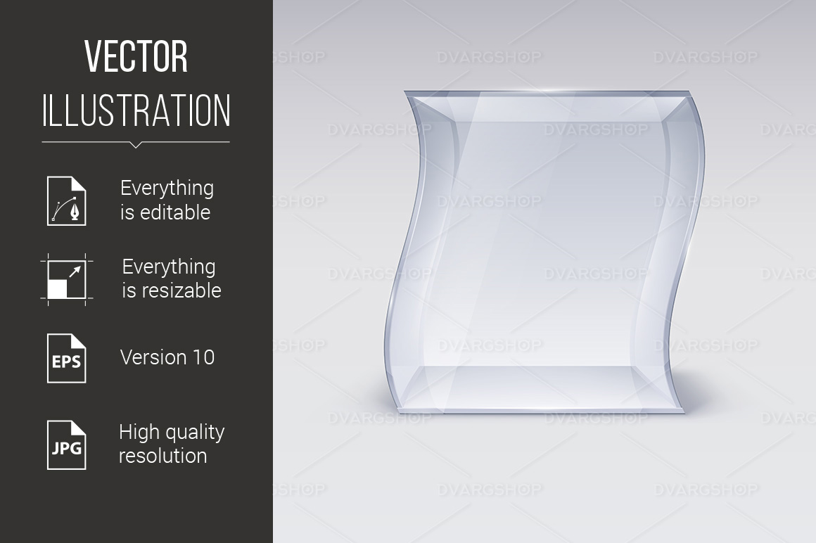 Glass Showcase - Vector Image